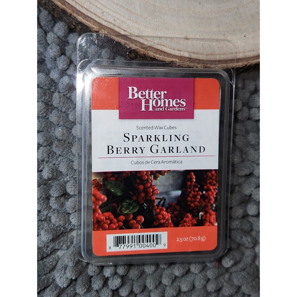 Better Homes and Gardens Sparkling Berry Garland Scented Wax Cubes 2.5 Oz~RARE